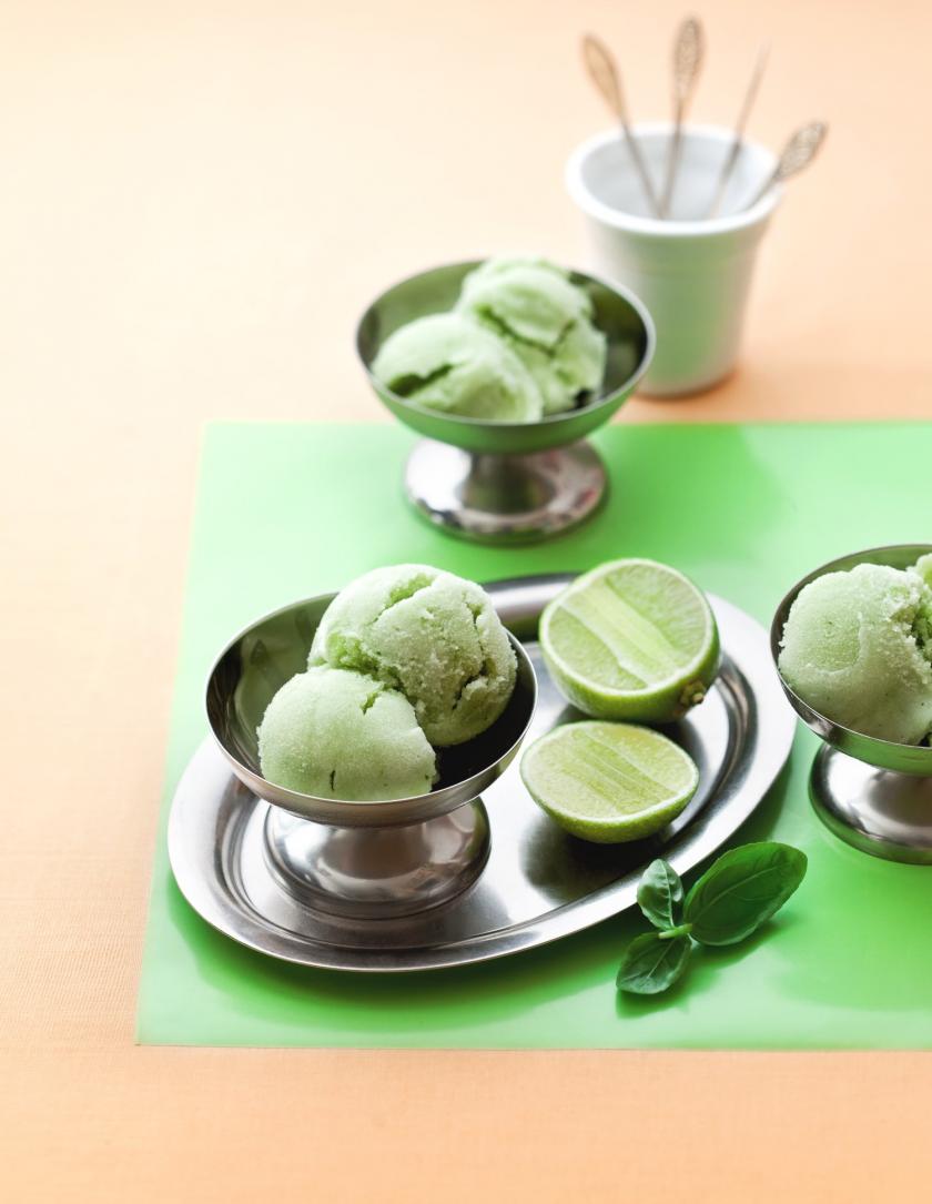 Limetten-Basilikum-Sorbet im Cookit: 5 Zutaten | Simply Yummy