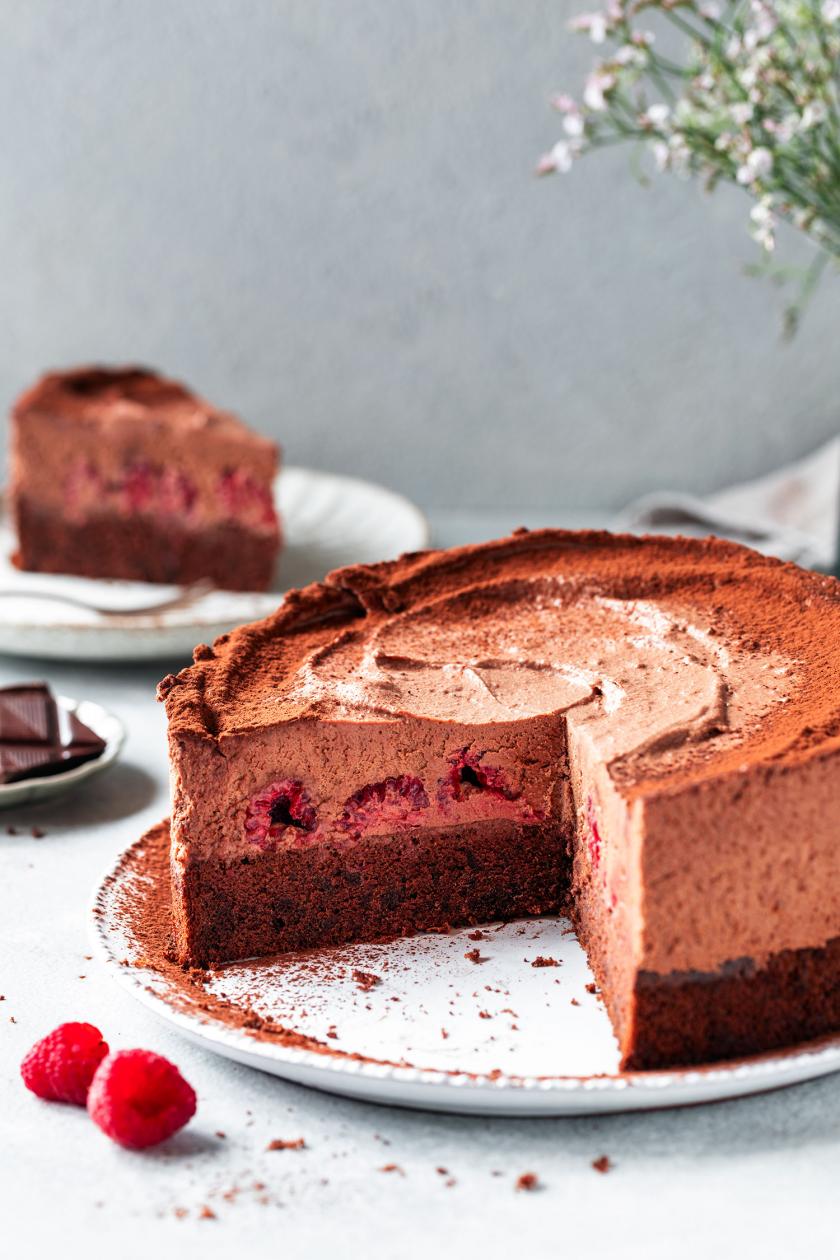 Schokomousse Torte Mit Himbeeren Backen Simply Yummy