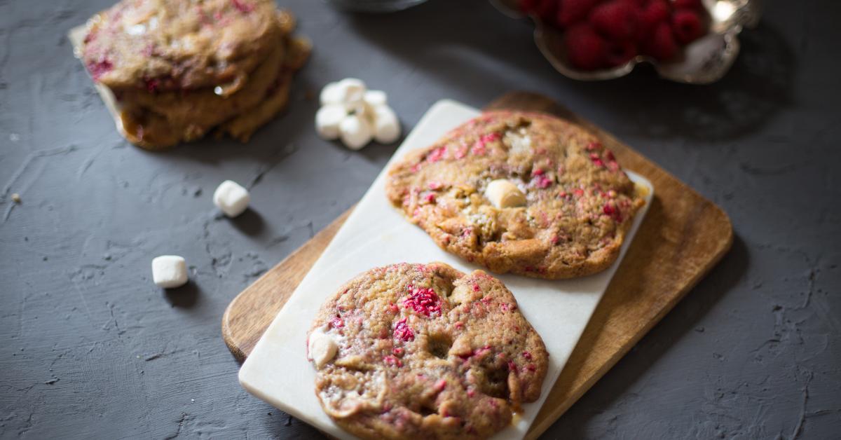 Himbeer Marshmallow Cookies