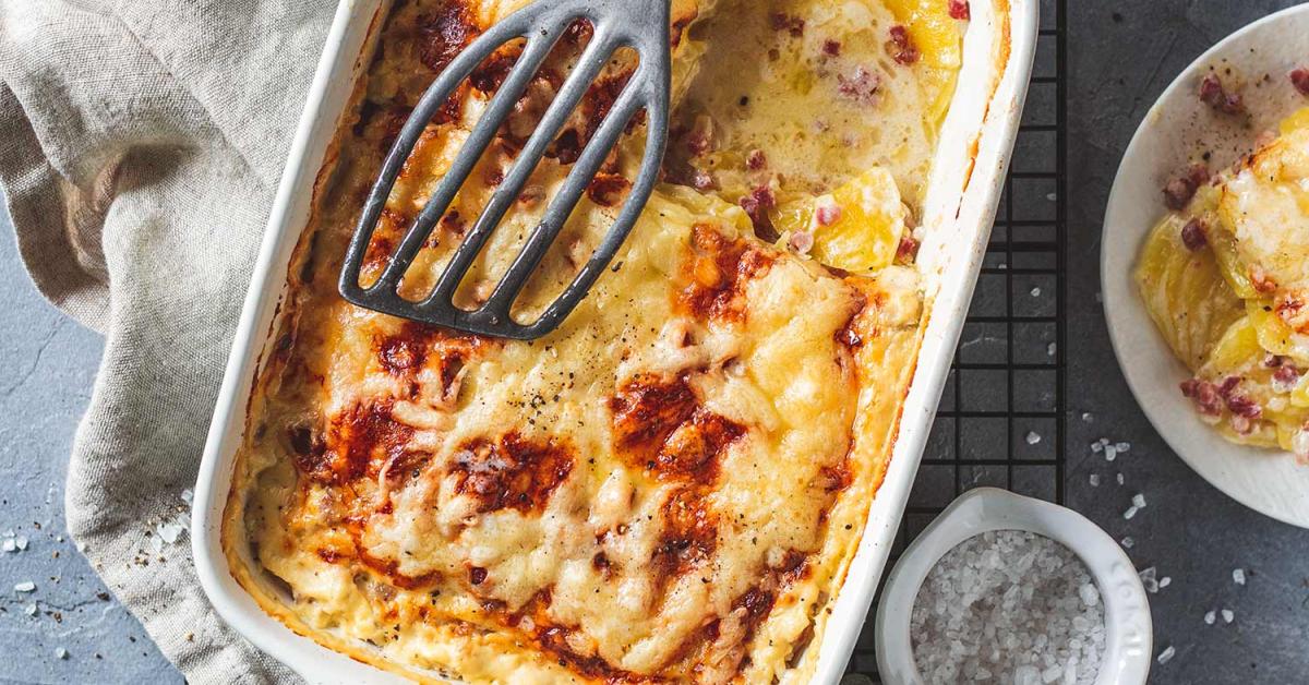 Kartoffelgratin mit Speck nach bestem Rezept | Simply Yummy