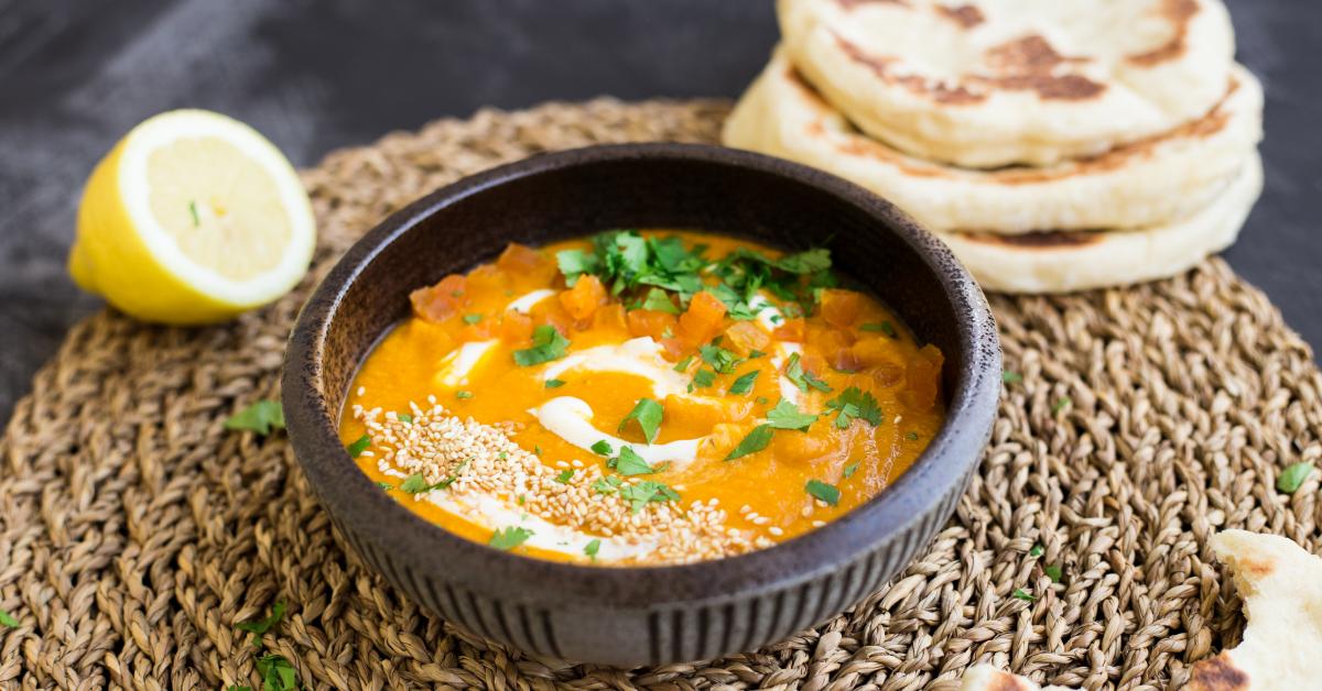 Orientalische Kichererbsensuppe Mit Fladenbrot