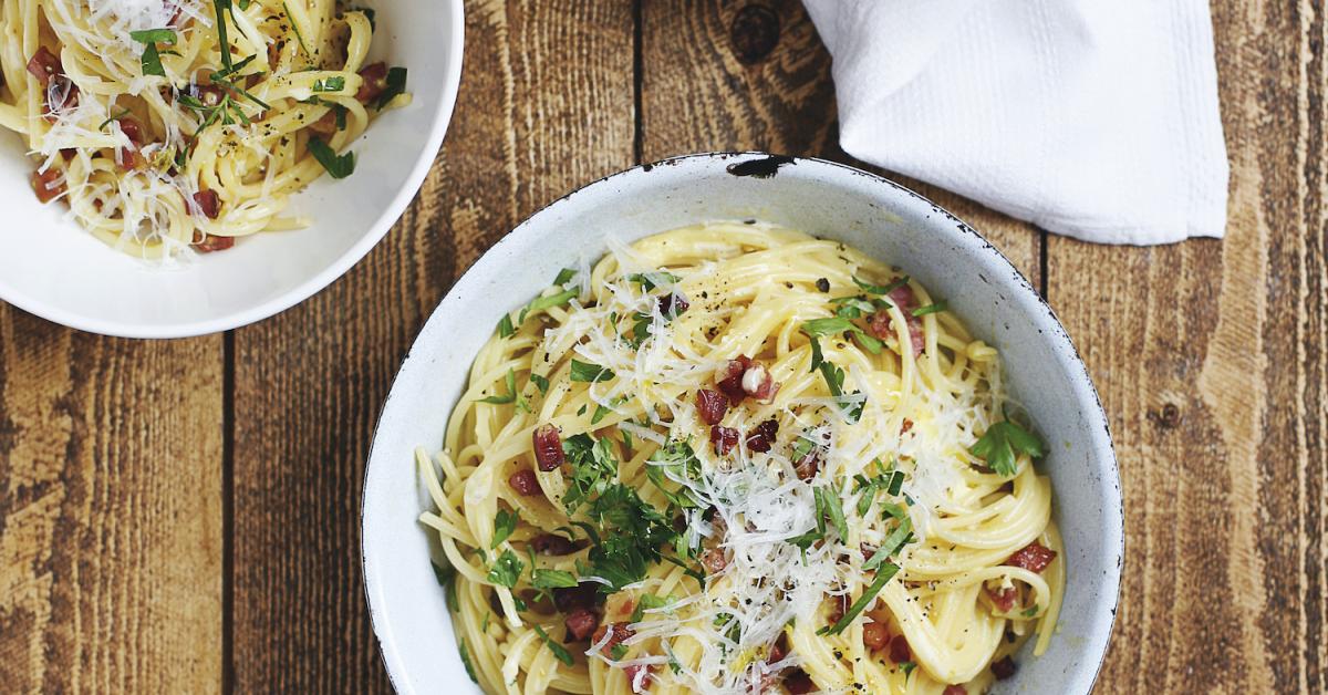 Spaghetti Carbonara Zutaten - wie im Original | Simply Yummy